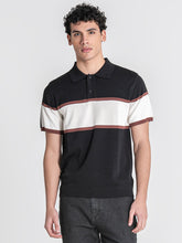 Black Block Knit Polo