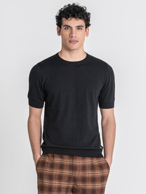 Black Soft Knit Tee