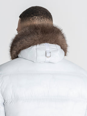 White GK Puffer Jacket