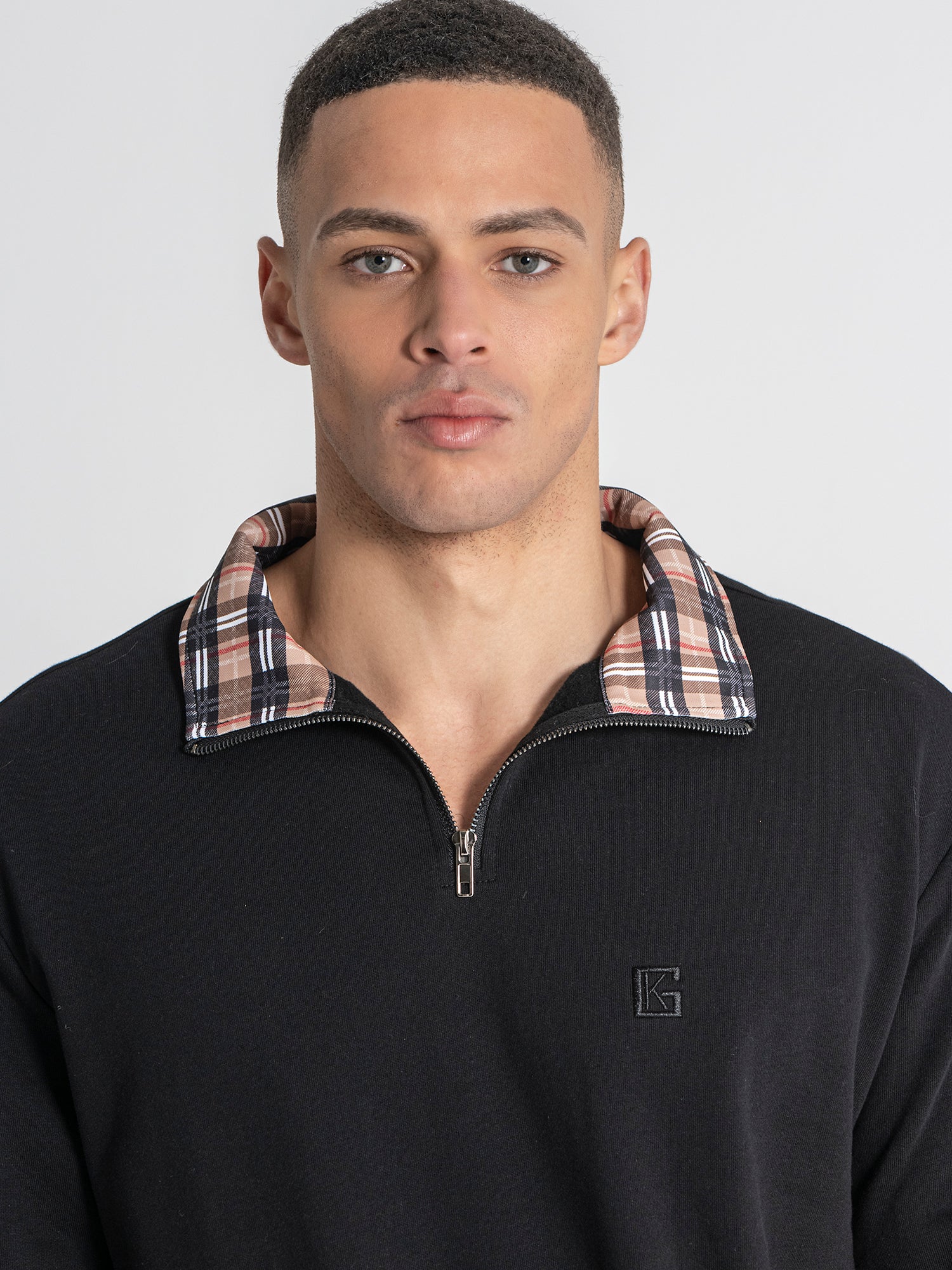 Black British Zip Sweat