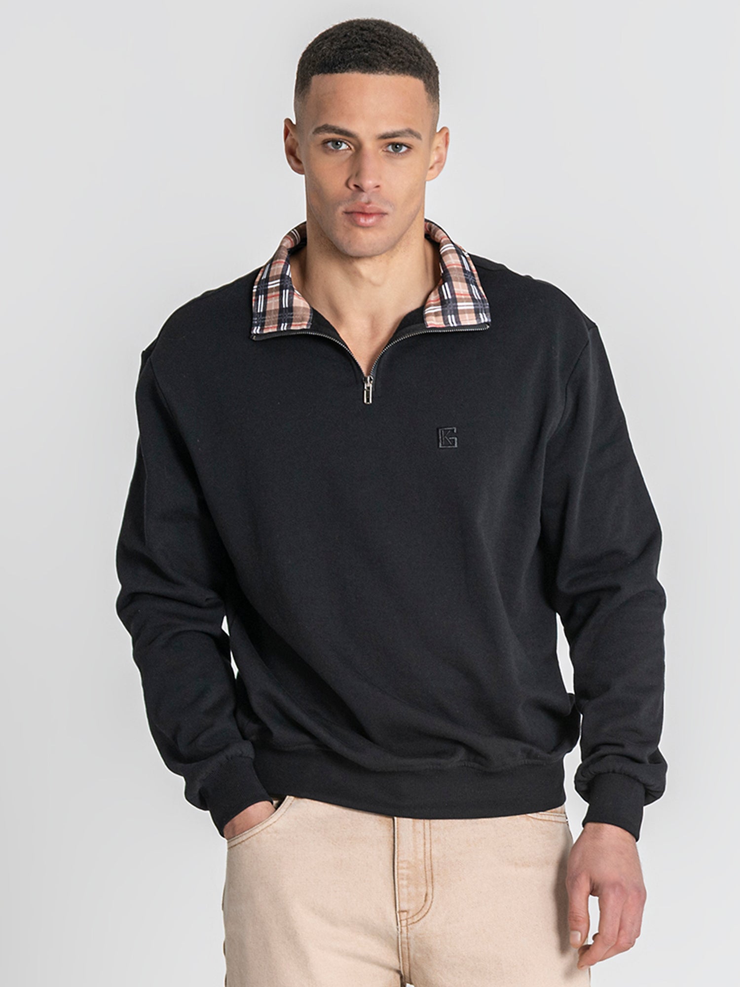 Black British Zip Sweat