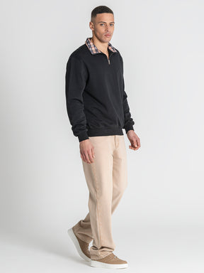 Black British Zip Sweat