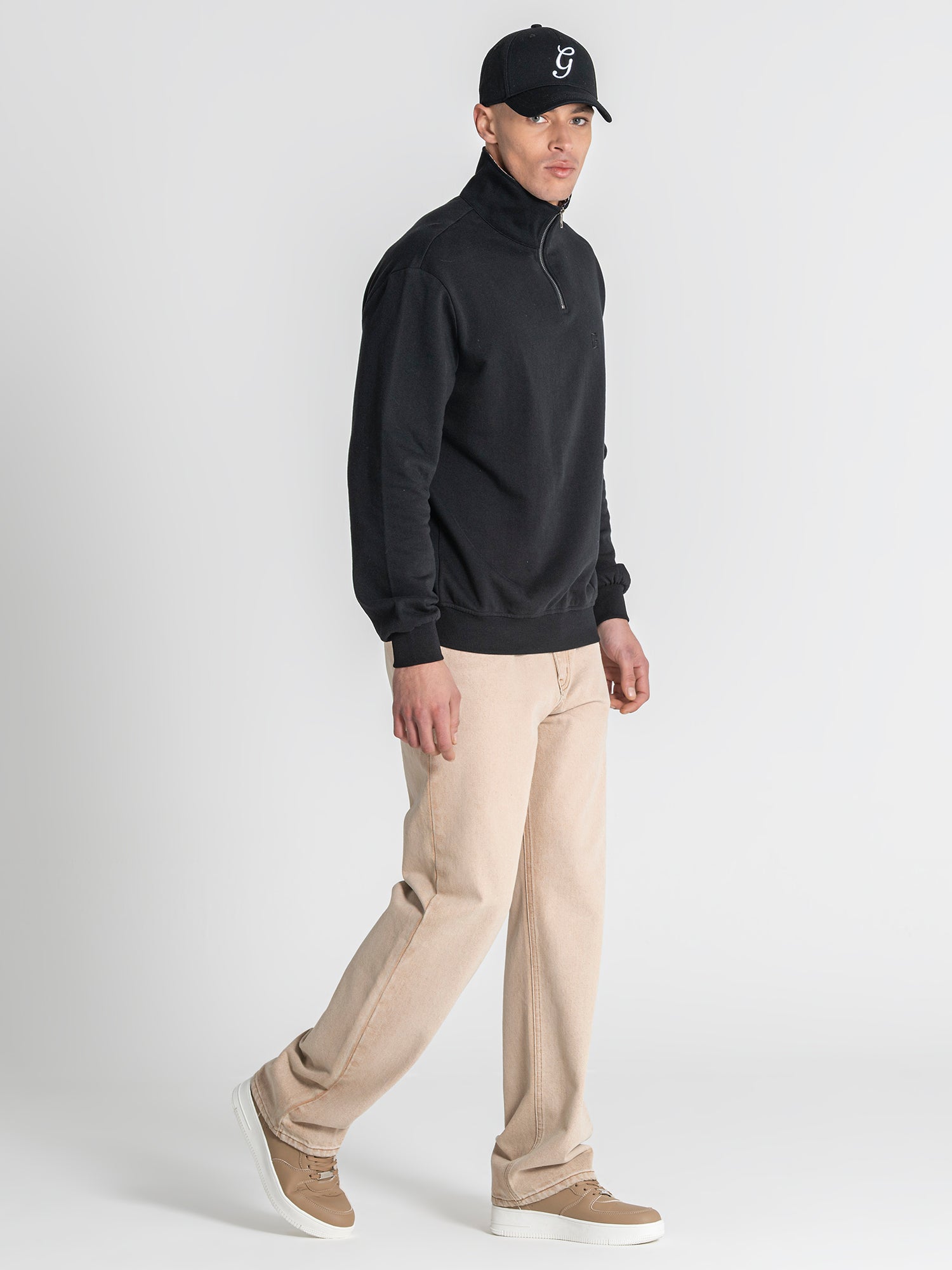 Black British Zip Sweat