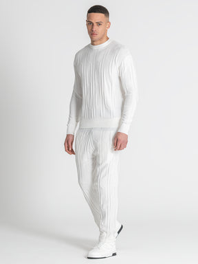 White G Knit Sweater