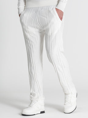 White G Knit Pants