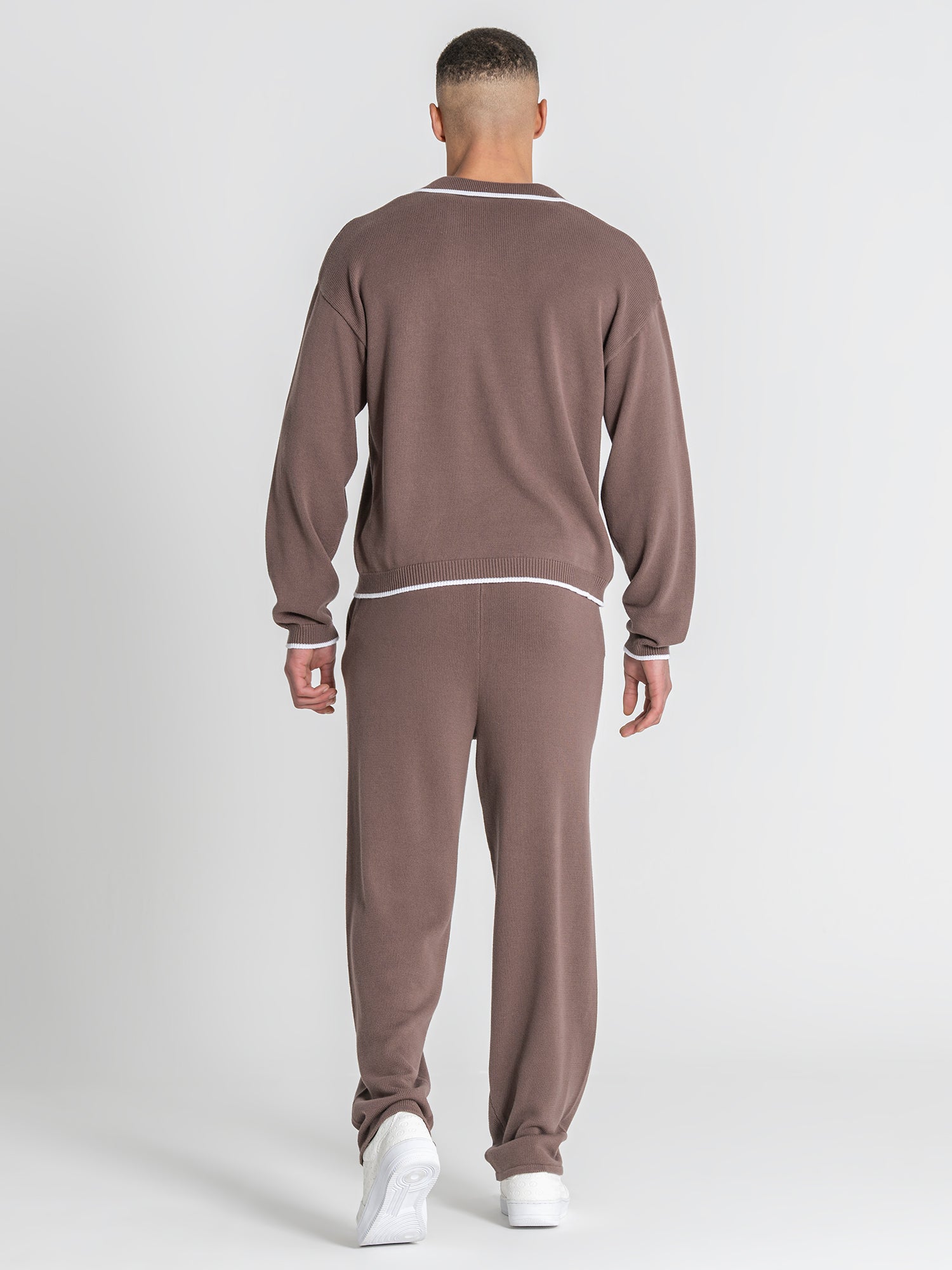 Brown G Knit Sweater Polo