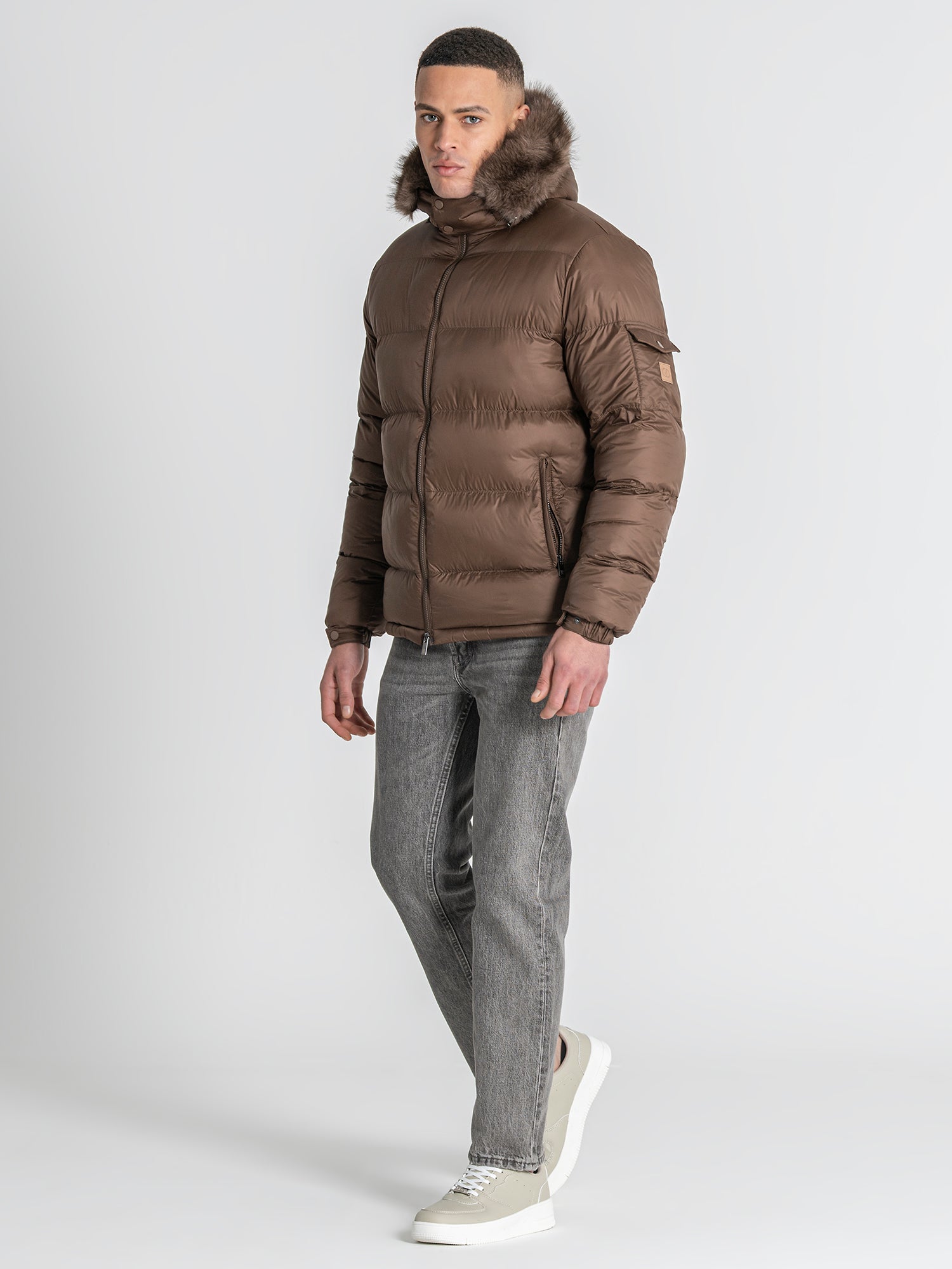 Brown GK Puffer Jacket
