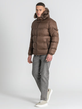 Brown GK Puffer Jacket