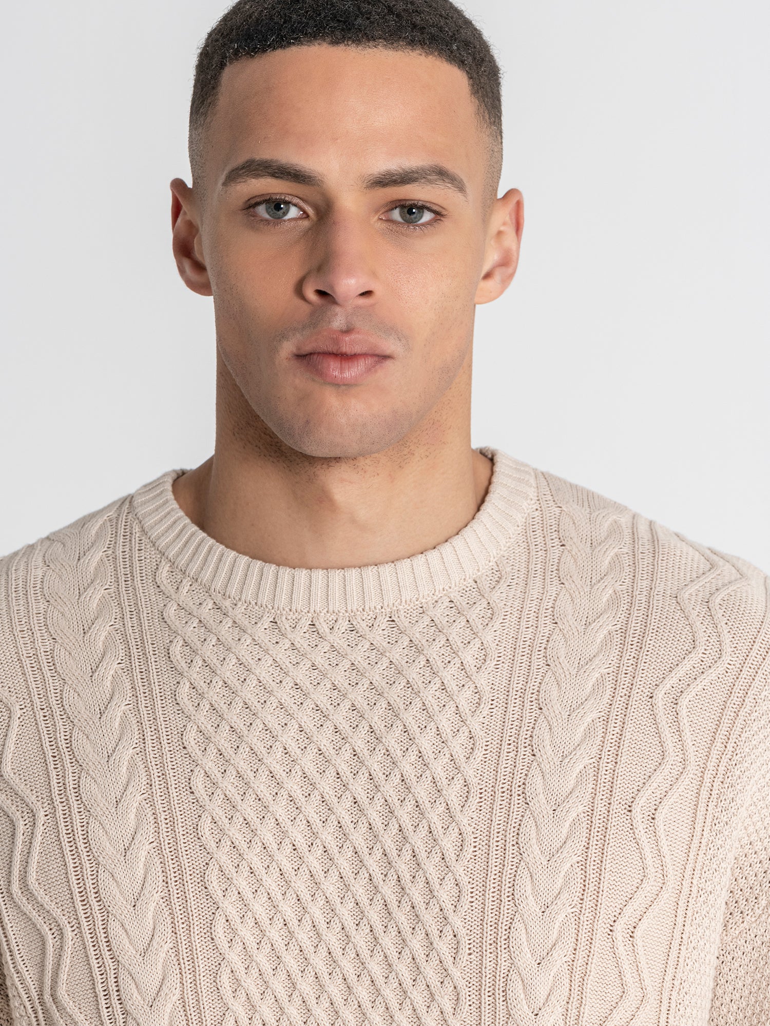 Camel Cable Knit Sweater