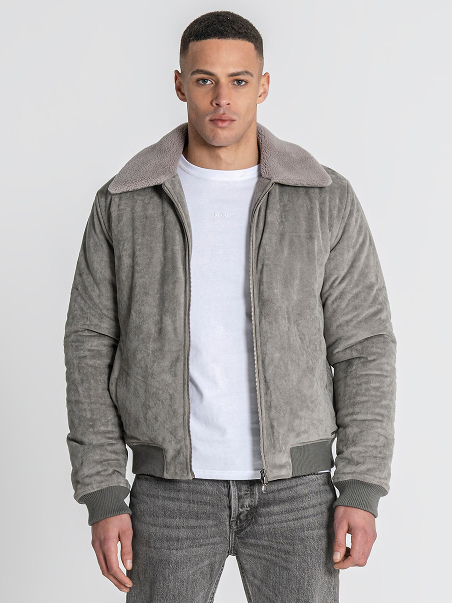 Grey Timeless Aviator Jacket