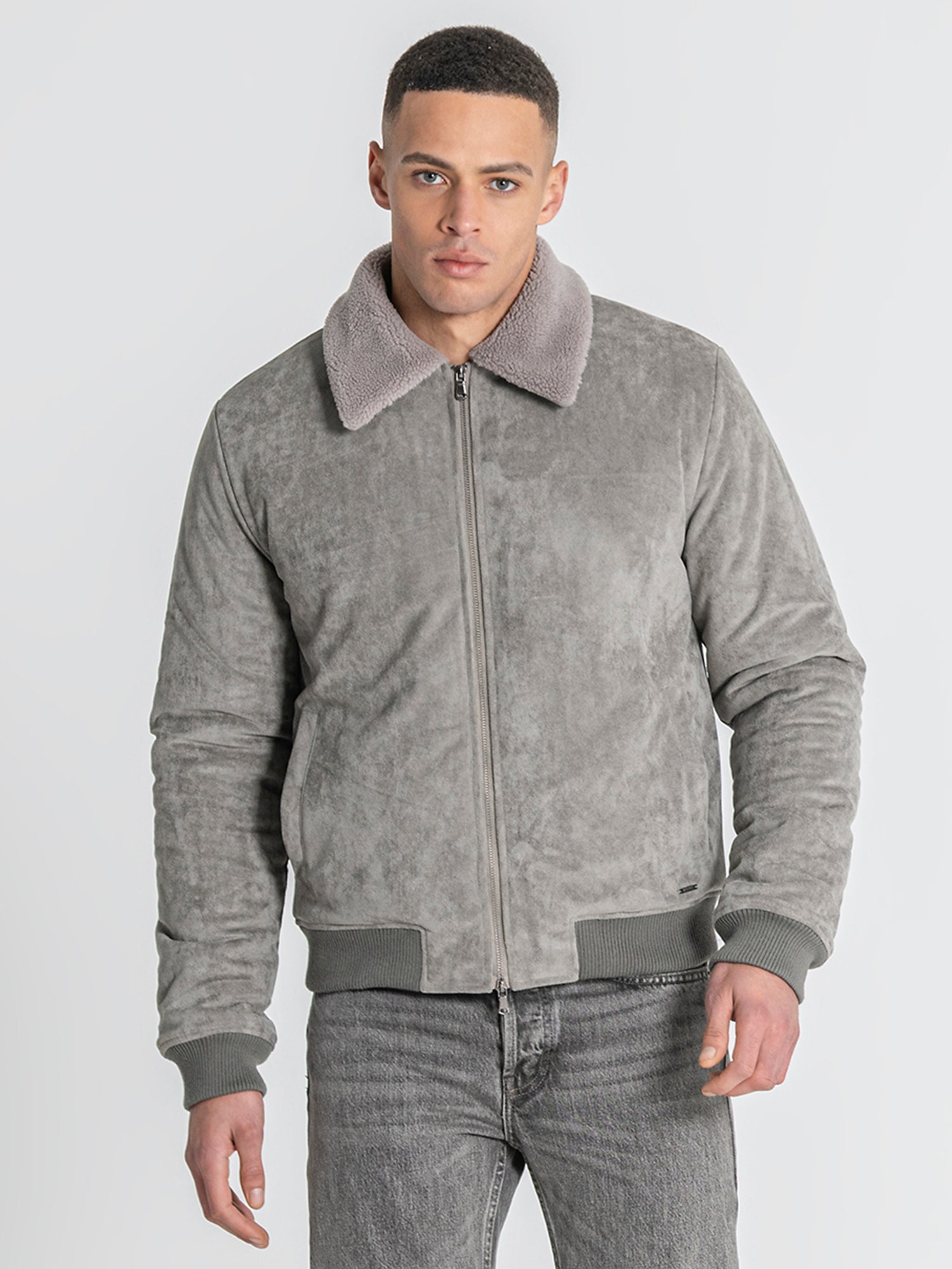 Grey Timeless Aviator Jacket