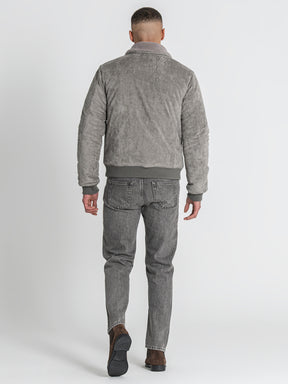 Grey Timeless Aviator Jacket