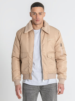 Beige Gianni Bomber Jacket