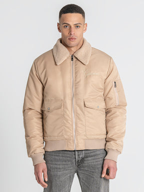 Beige Gianni Bomber Jacket