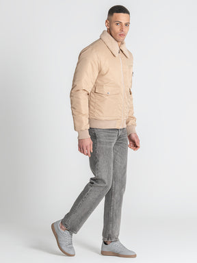 Beige Gianni Bomber Jacket