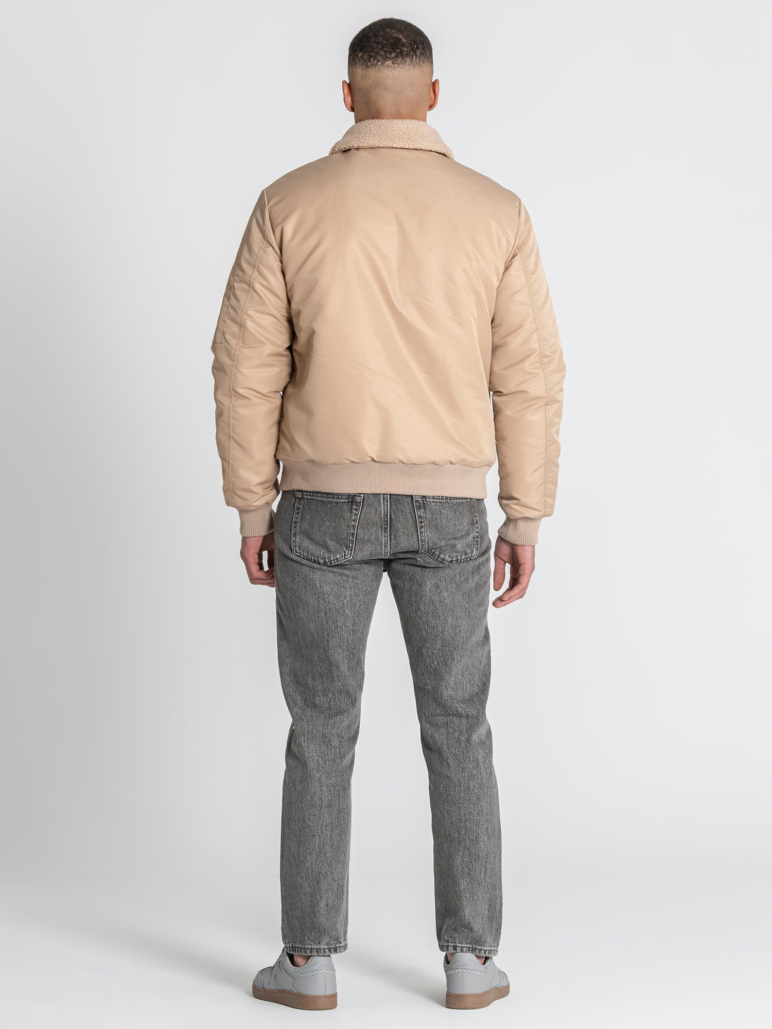 Beige Gianni Bomber Jacket