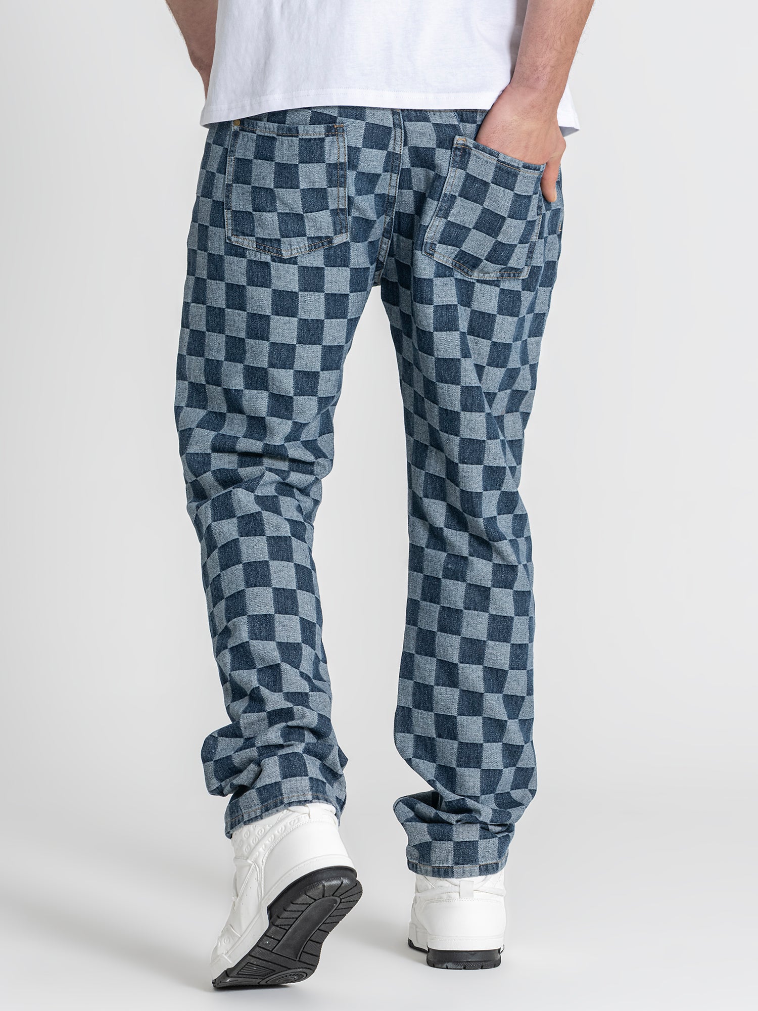 Medium Blue Squared Jeans