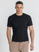 Black Dimension Knit Tee