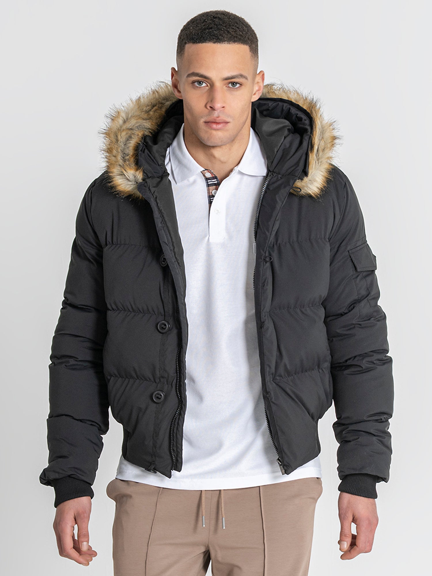 Black Smart Puffer Jacket