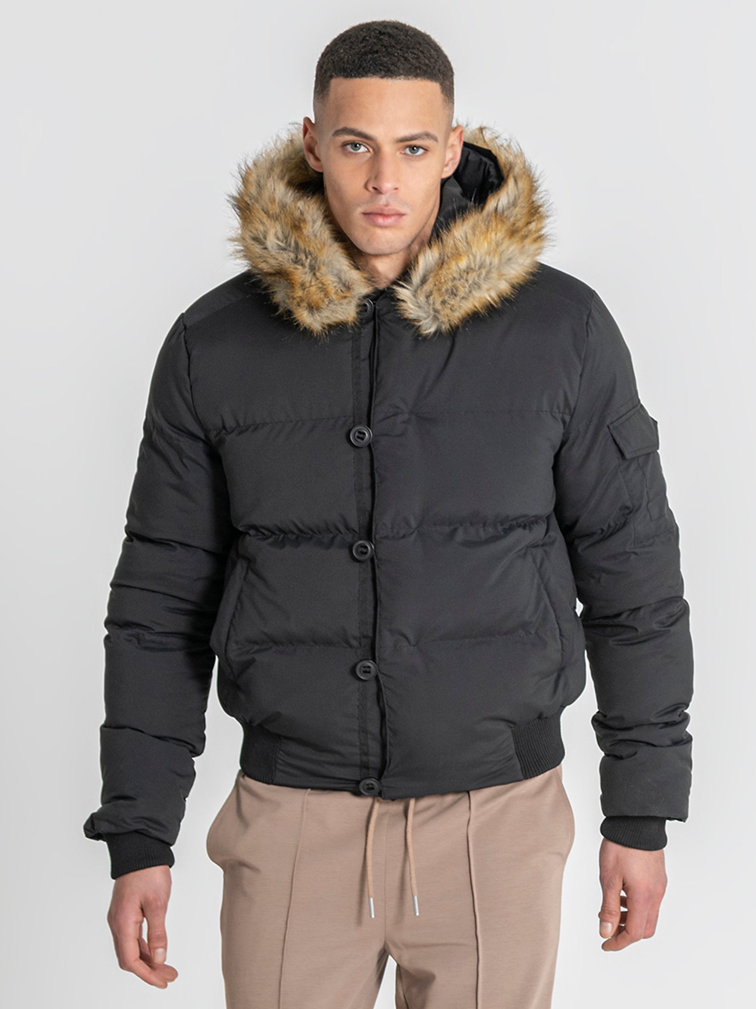 Black Smart Puffer Jacket