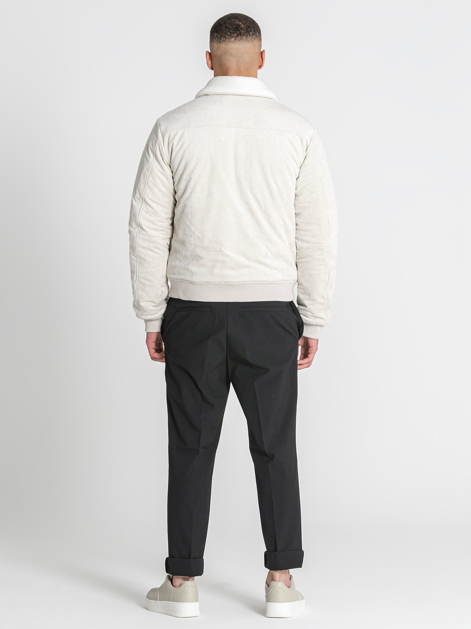 White Timeless Aviator Jacket