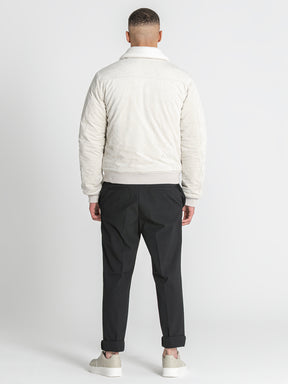 White Timeless Aviator Jacket