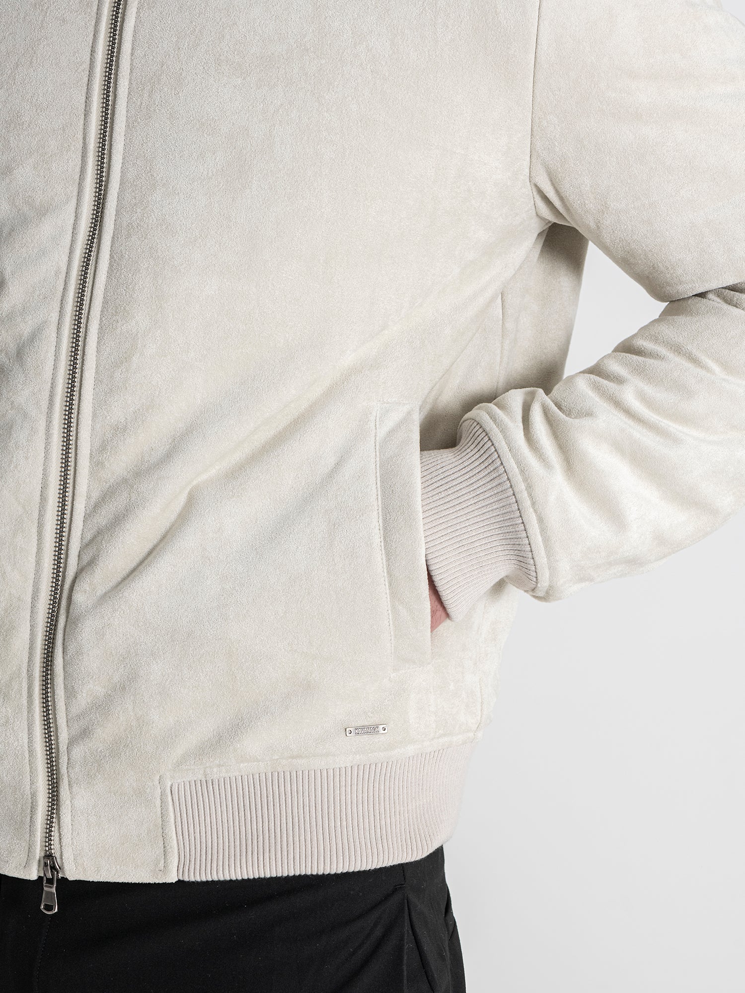 White Timeless Aviator Jacket