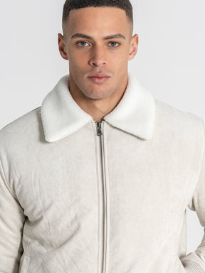 White Timeless Aviator Jacket