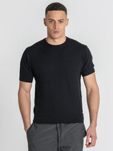 Black Squared Knit Tee