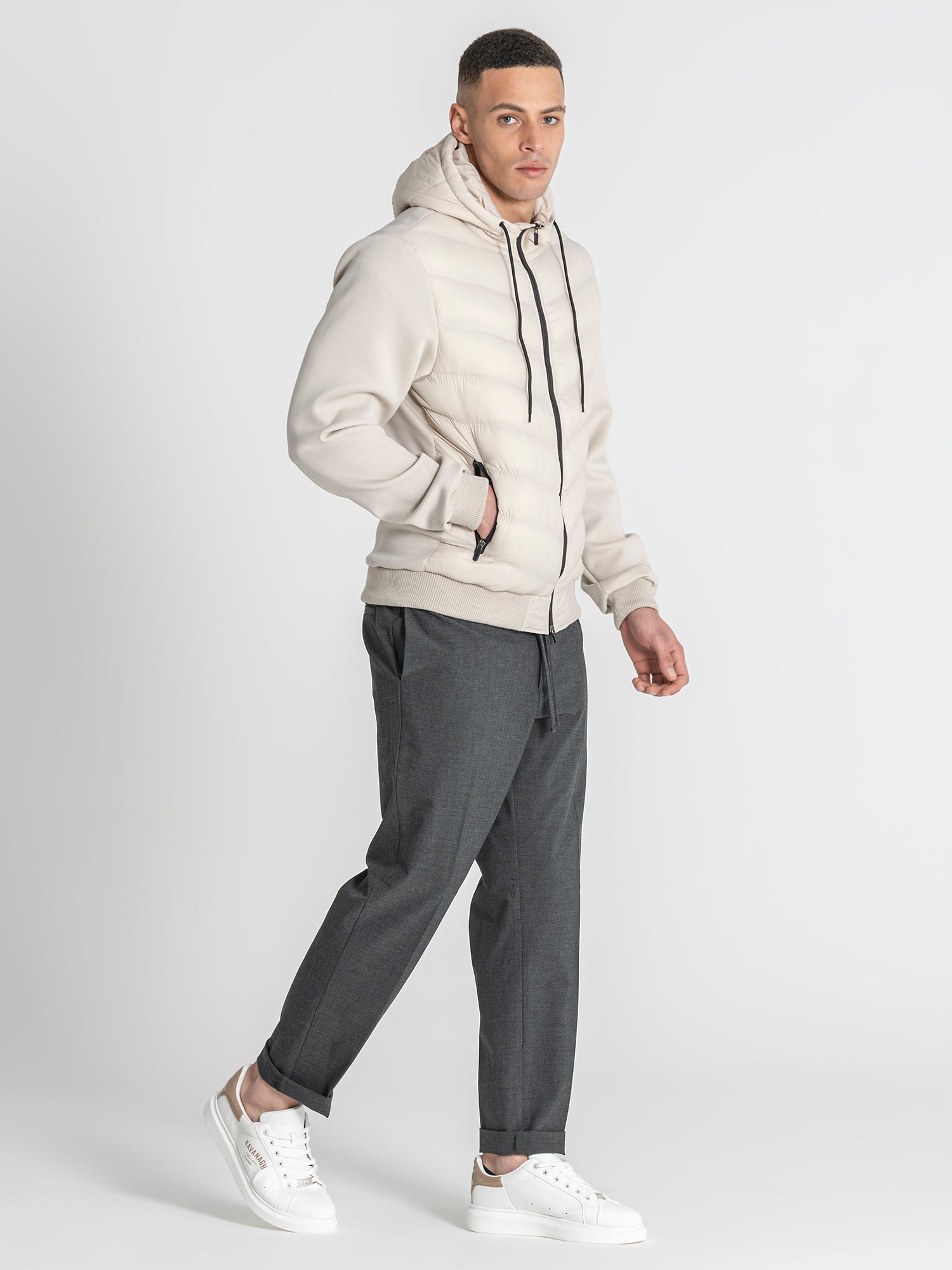 Beige Aero Hoodie Jacket