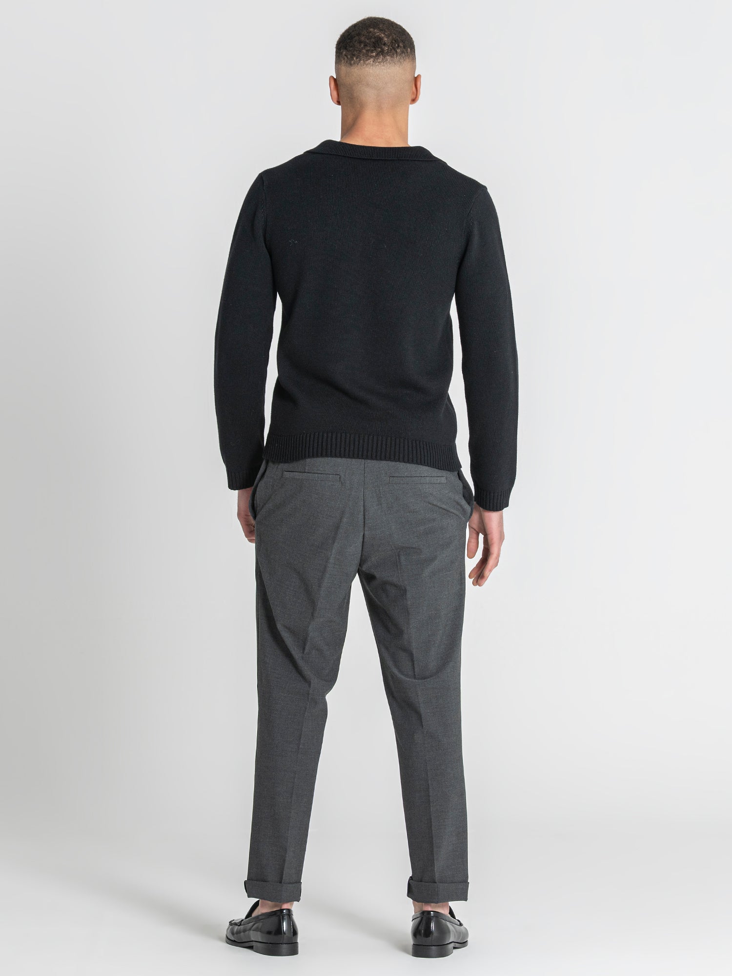 Black Soft Knit Polo