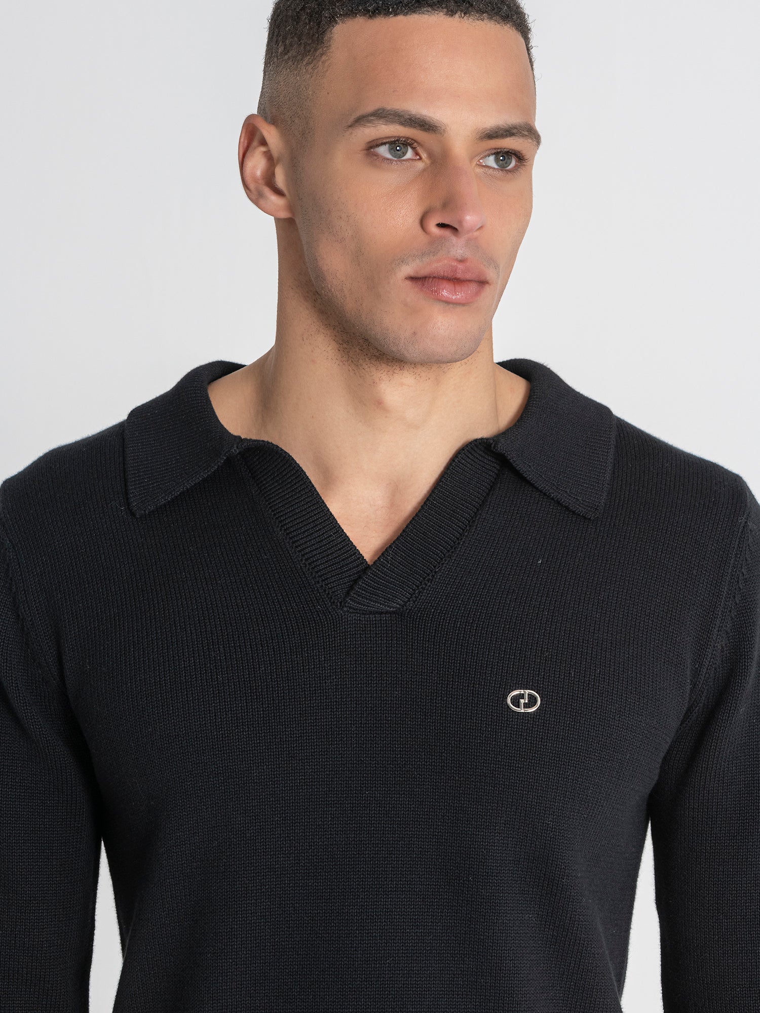 Black Soft Knit Polo