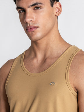 Camel Essence Ribbed Tanktop