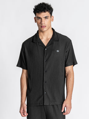 Black GG Cuban Shirt