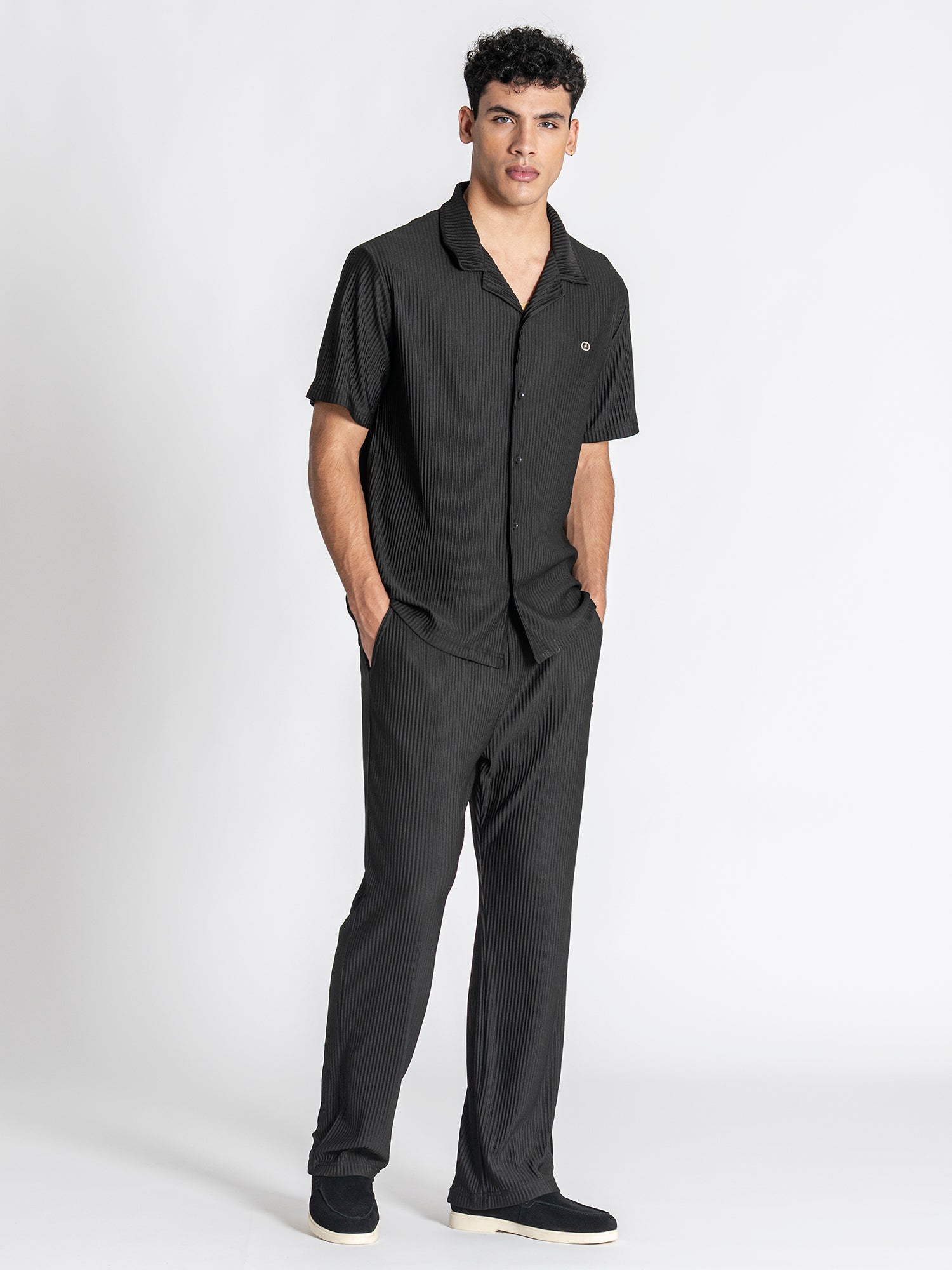 Black GG Cuban Shirt