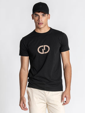 Black GG Print Tee
