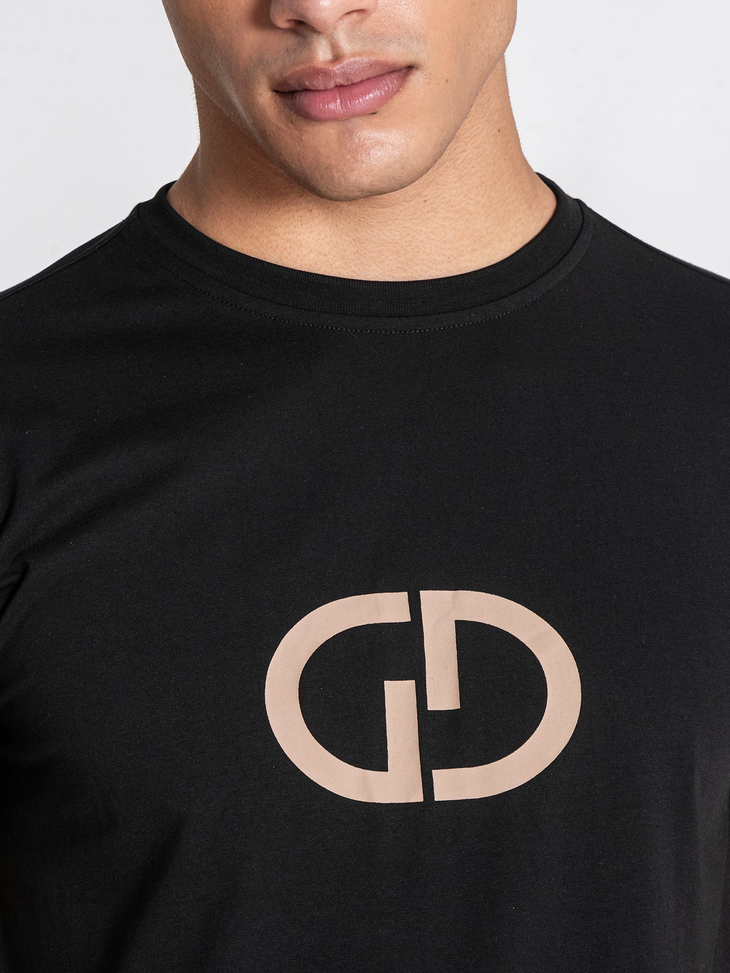 Black GG Print Tee