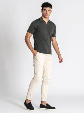 Green GG Knit "V" Polo