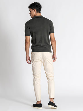 Green GG Knit "V" Polo