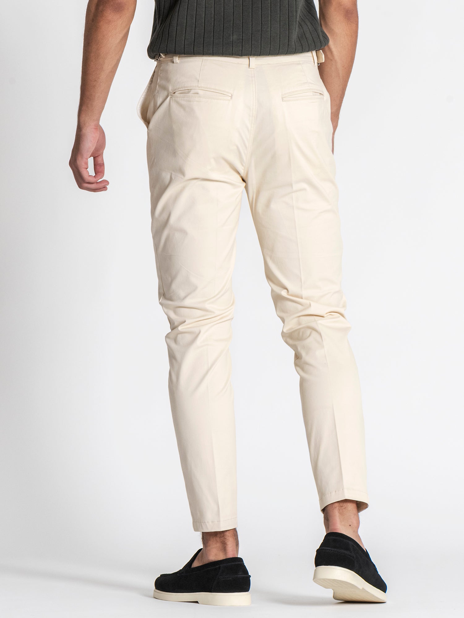 Beige Lock Chino Pants
