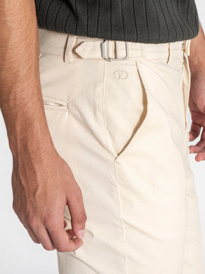 Beige Lock Chino Pants