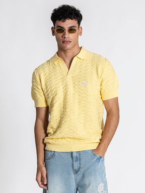 Yellow GK Knit Polo