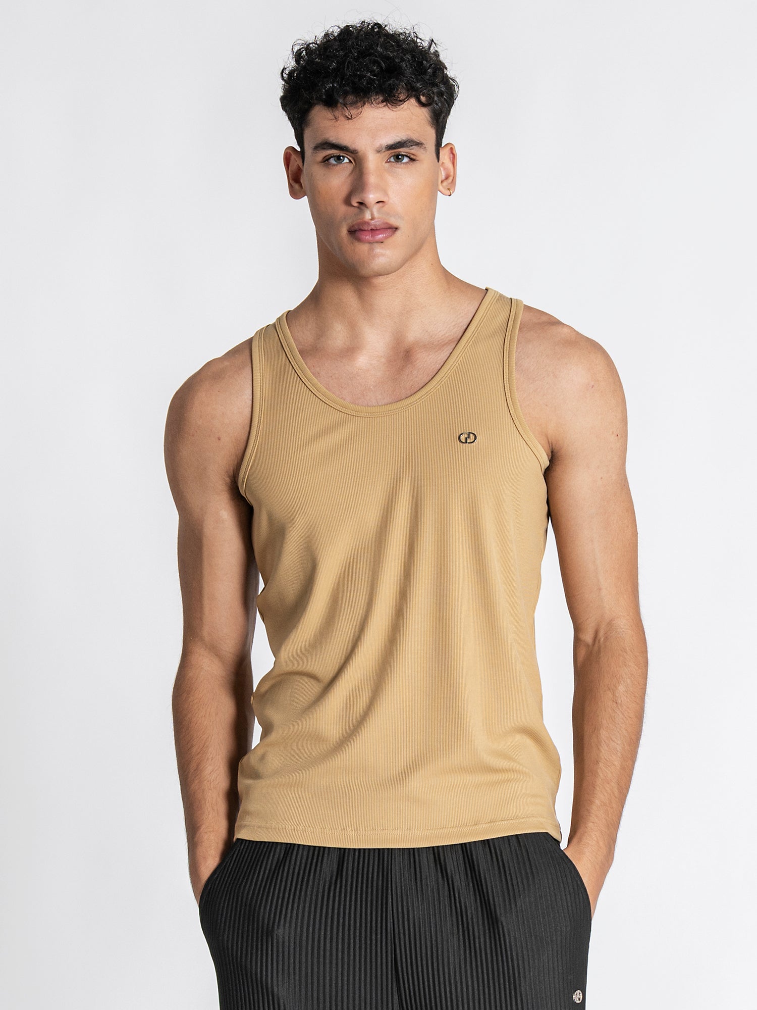 Camel Essence Ribbed Tanktop