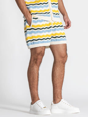 Multicolor Wave Knit Set