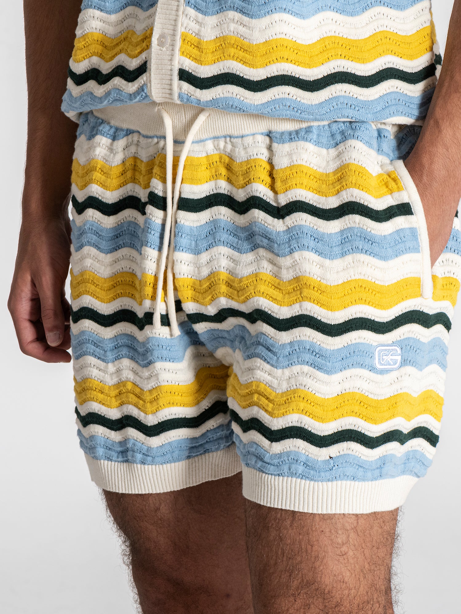 Multicolor Wave Knit Set