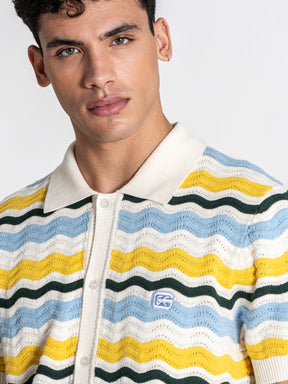 Multicolor Wave Knit Set