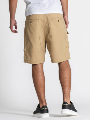 Beige Utility Cargo Shorts