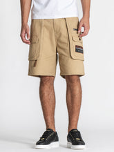 Beige Utility Cargo Shorts