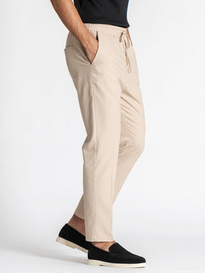 Beige GG Linen Pants
