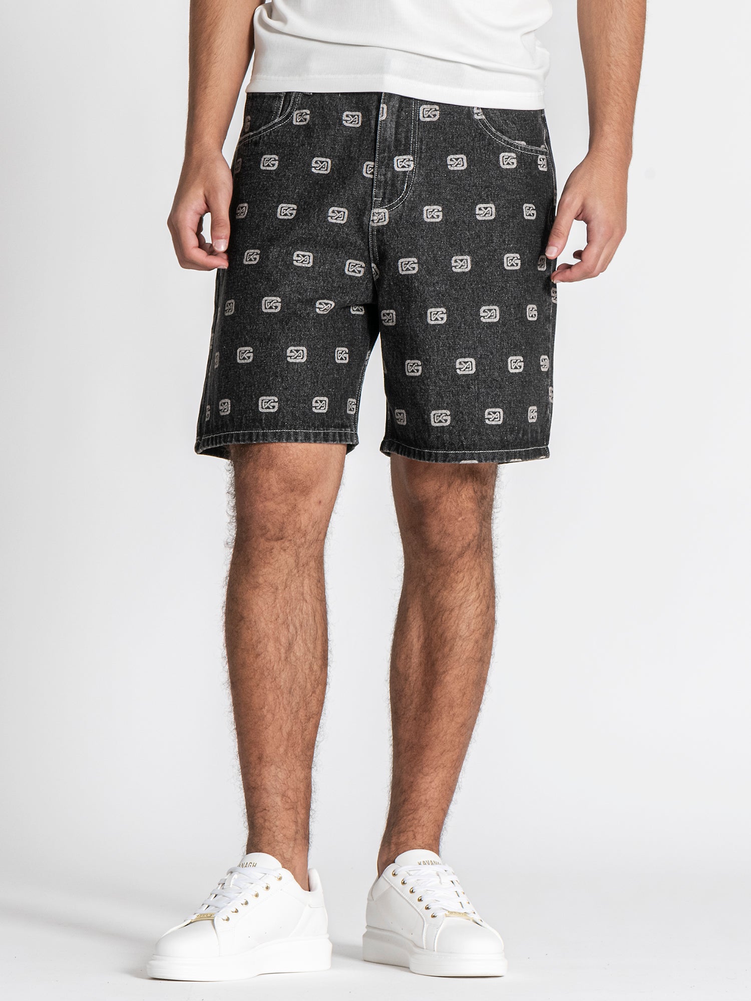 Grey GK Denim Shorts